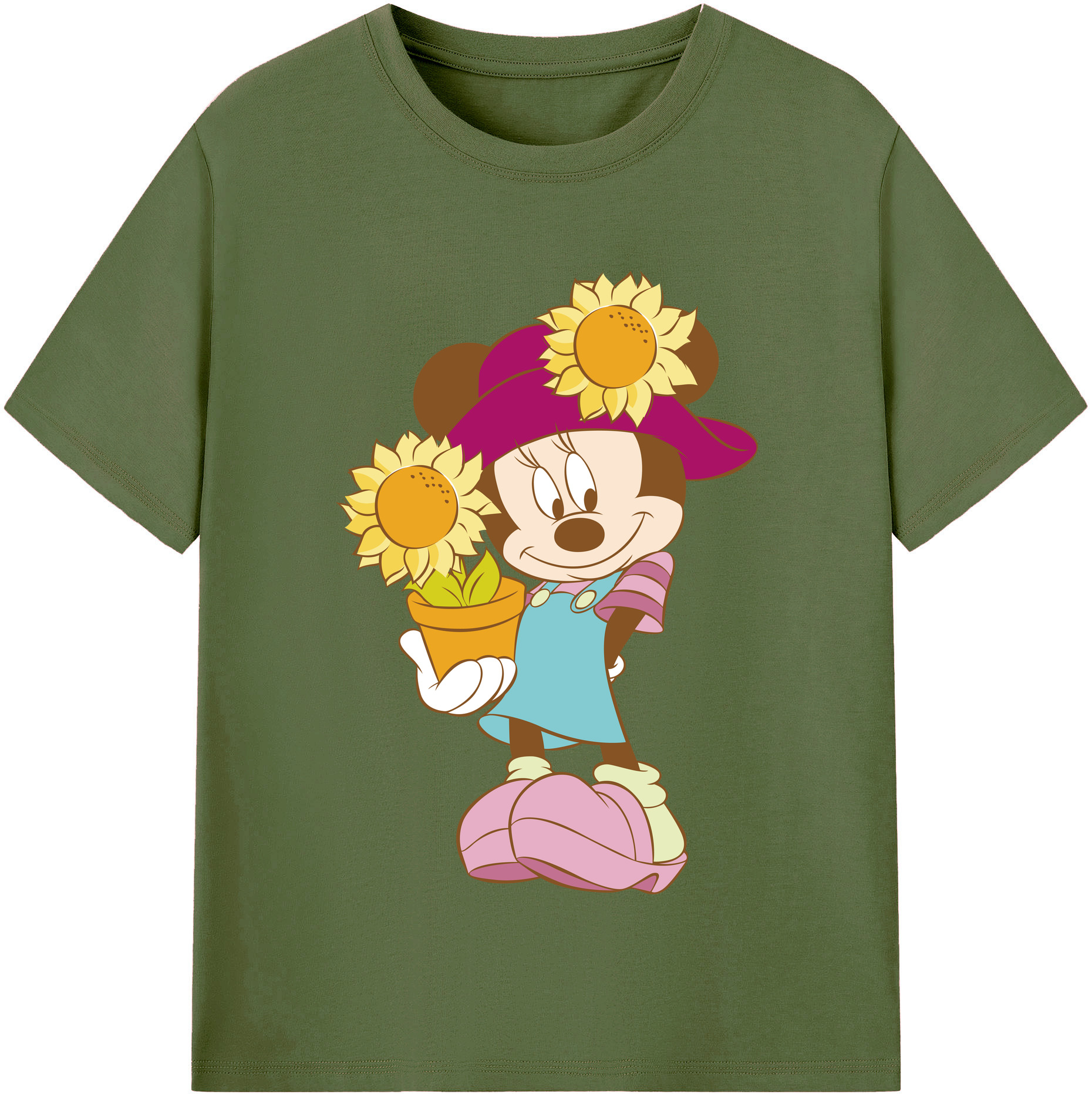 （画像用） ミッキーマウス Mickey Mouse 綿100％半袖Tシャツ（フロントプリント）